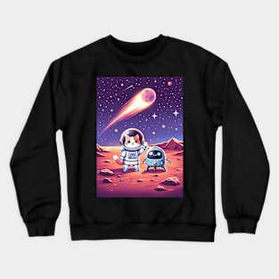 Cat and robot Crewneck Sweatshirt